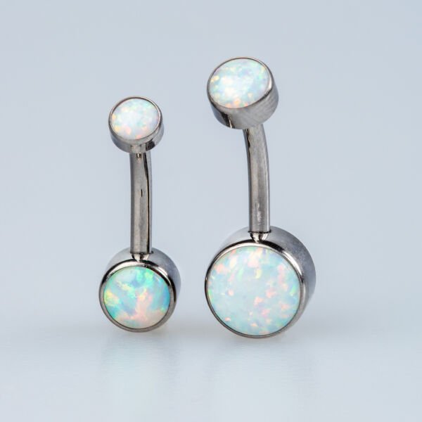 Piercing Titanyum Göbek Opal