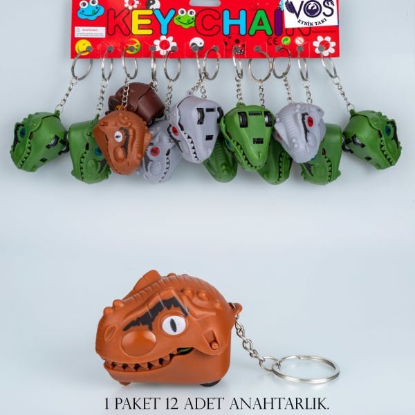 Anahtarlık Paket 12 Adet Dinazor