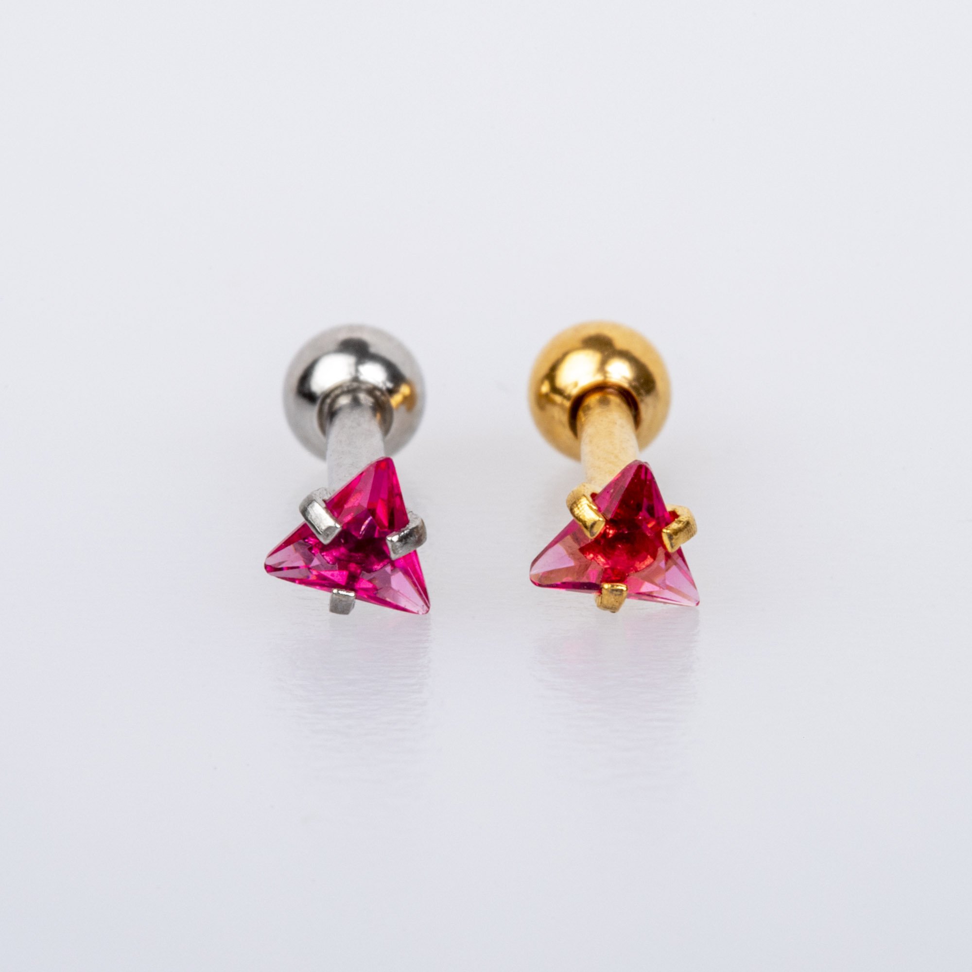 Piercing Tragus 3mm Üçgen Taş