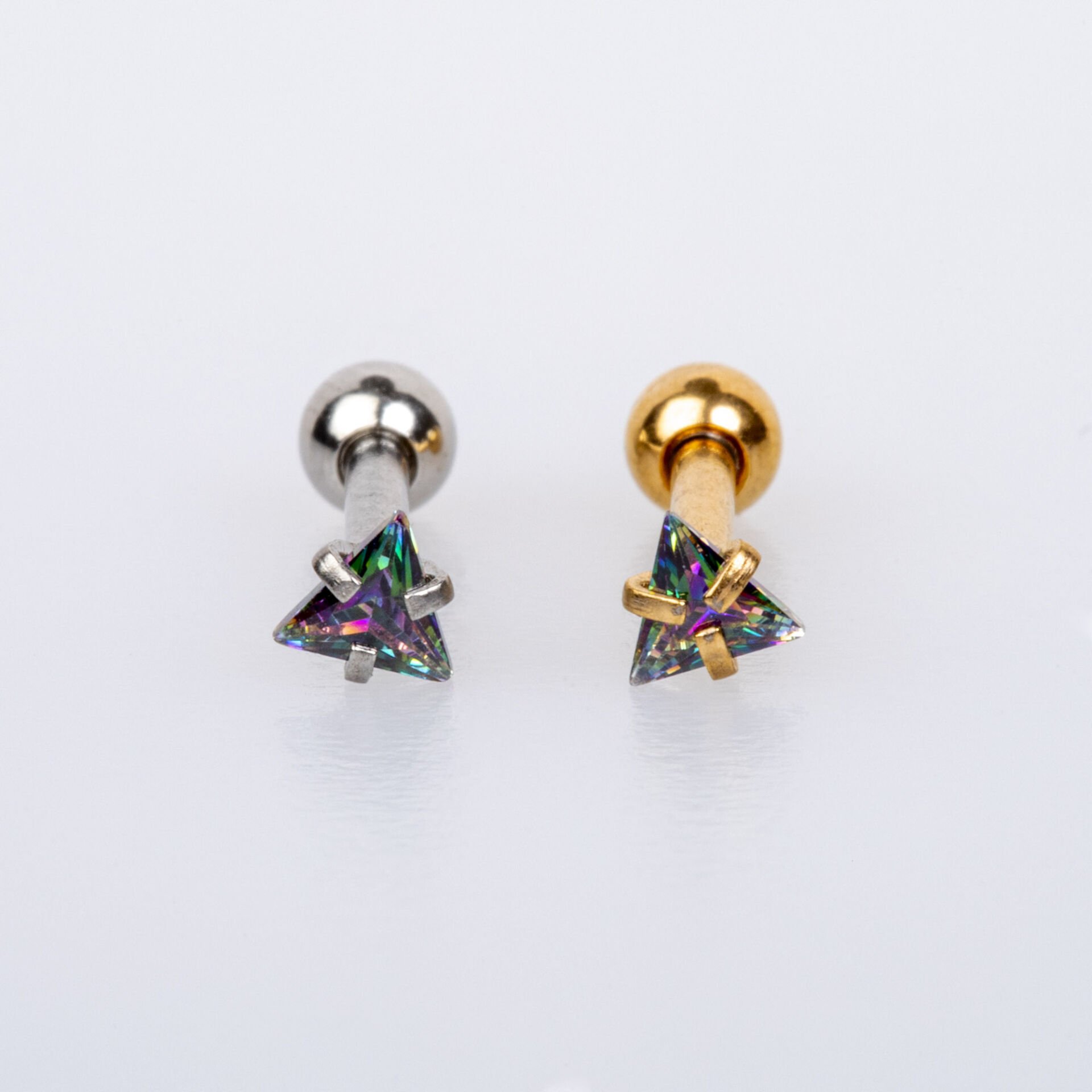 Piercing Tragus 3mm Üçgen Taş