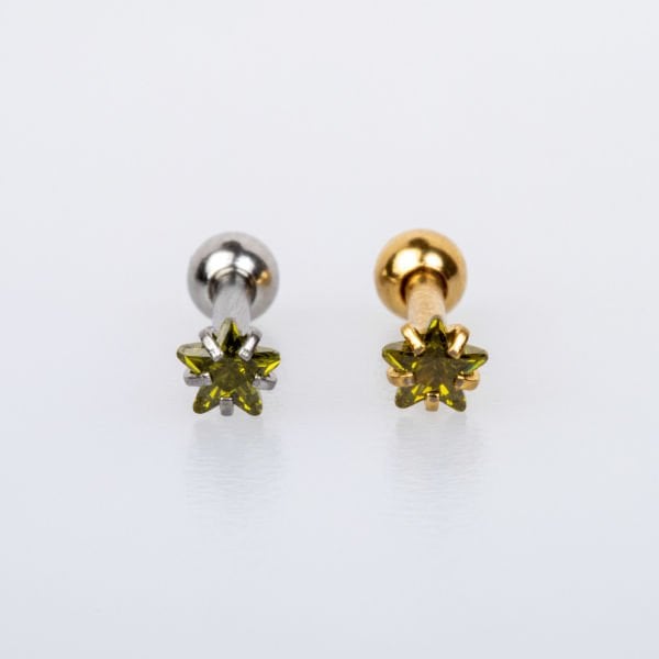 Piercing Tragus 3mm Yıldız Taş