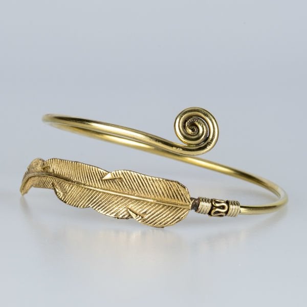 Brass Bracelet Leaf