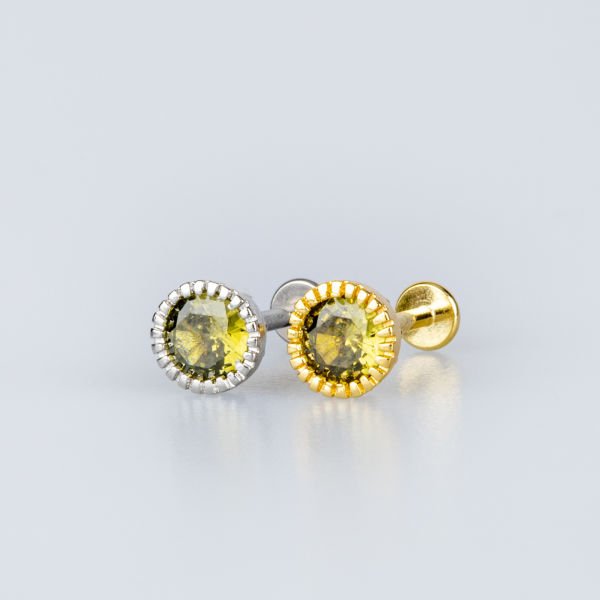 Piercing Tragus 6mm Yuvarlak Taş
