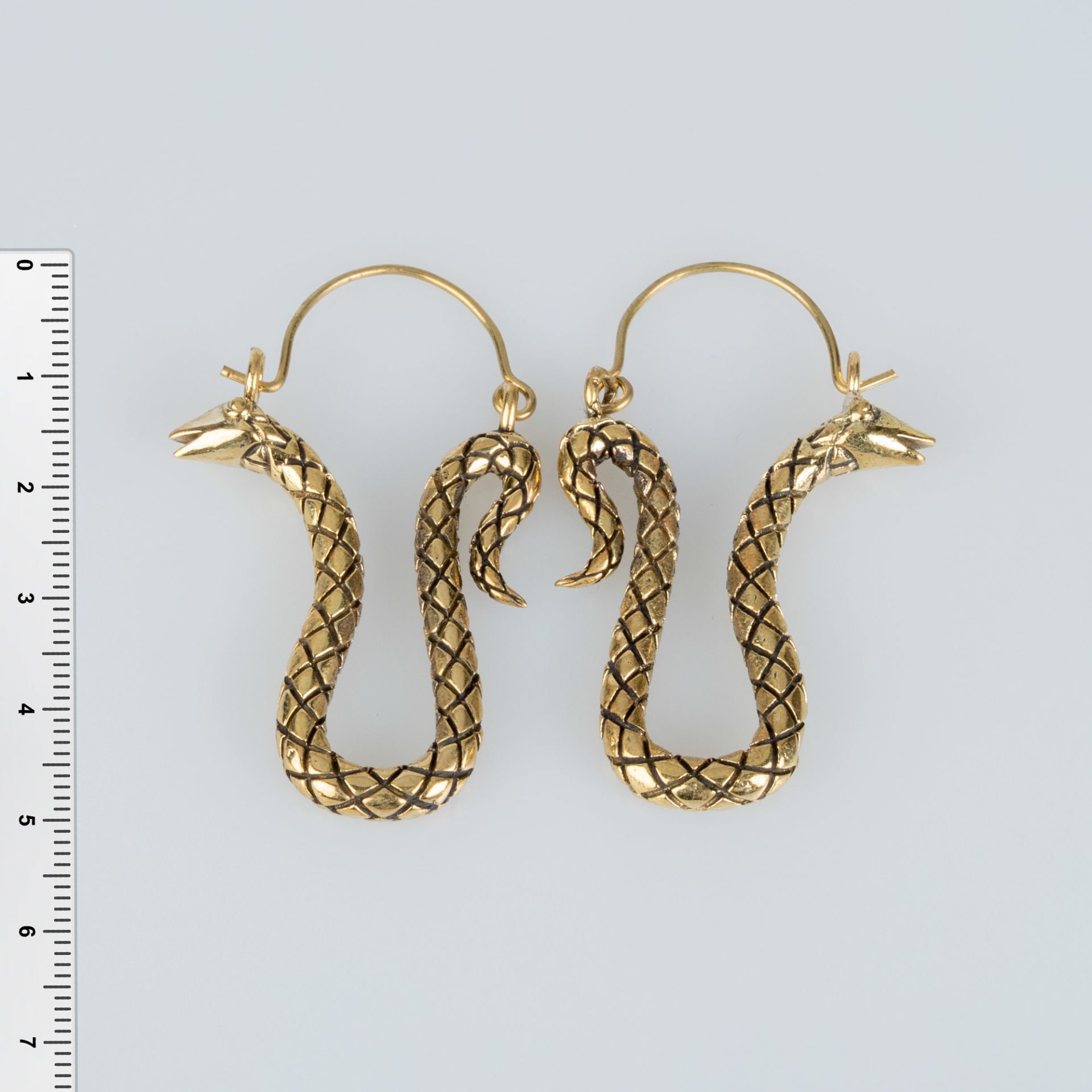 Brass Earring Snake