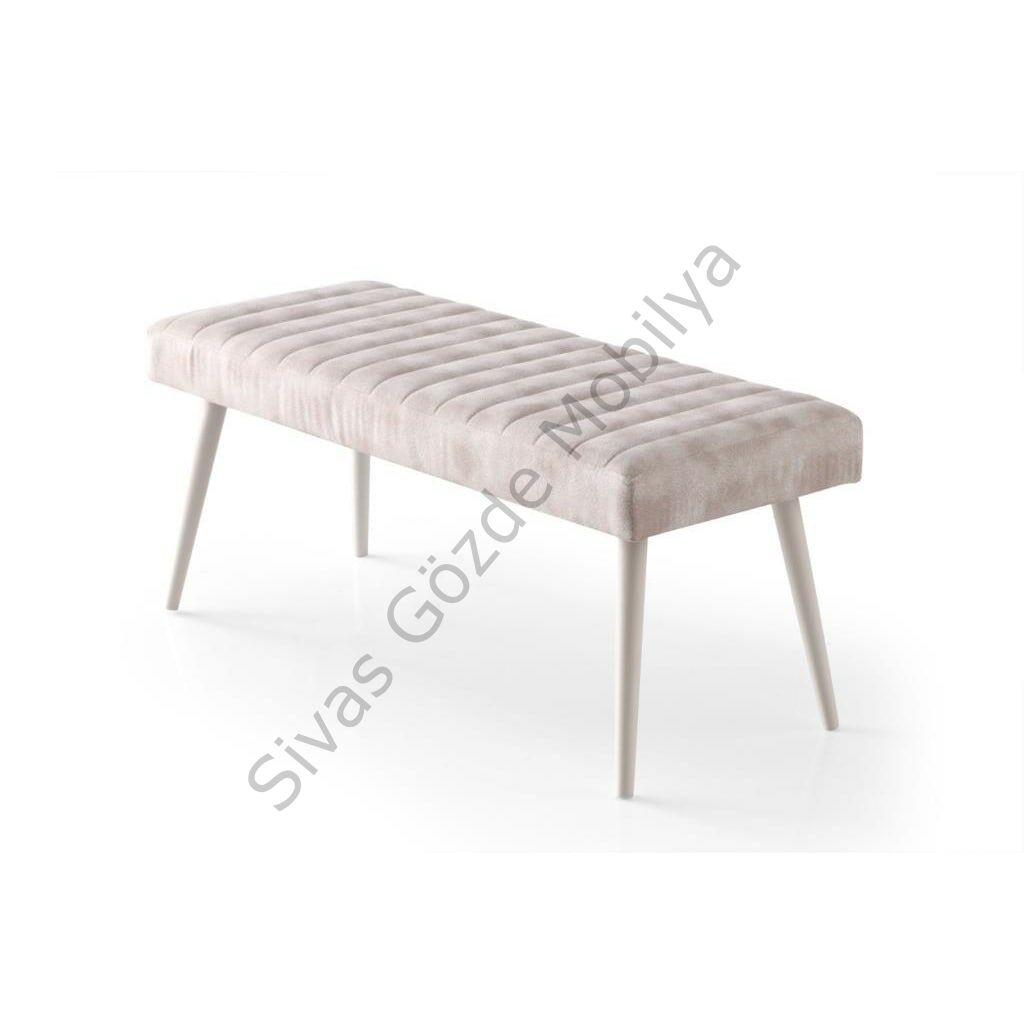 Mutfak Bank Bench Oturma Markiz 110cm Krem Kumaş