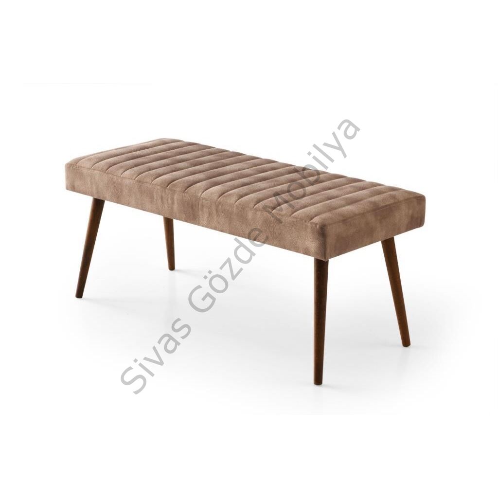 Mutfak Bank Bench Oturma Markiz 110cm Kahve Kumaş