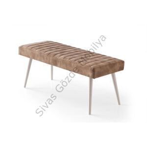 Mutfak Bank Bench Oturma Markiz 110cm Kahve Kumaş