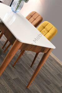 Silver Açılır MDF Mutfak Masa Sandalye Takımı 70x110cm