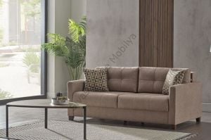 Bellona Twin Soft Üçlü Koltuk 2839 VİZON KUMAŞ
