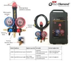 29483 Black Diamond Küresel Vanalı Manifold(Basınç Saati) R32/410