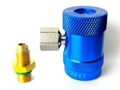 Hongsen - HS-ML-1234 - R1234yf için alçak basınç araç klima şarj vanası. M12*1.5-1/4 adaptörü ile