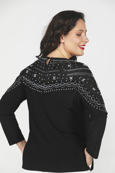 Yonca Taş Detaylı Büyük Beden Kadın Bluz 8968