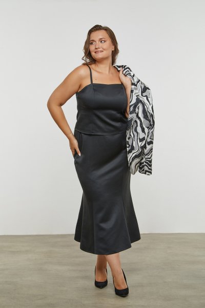 Ceketi Desenli Büyük Beden Üçlü Takım 588