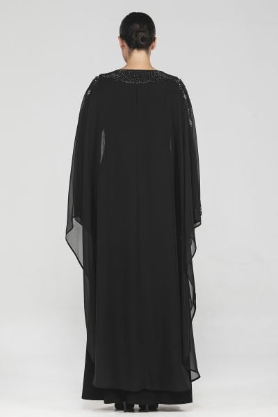 Geniş Yarasa Kesim Büyük beden Abiye Elbise 3562