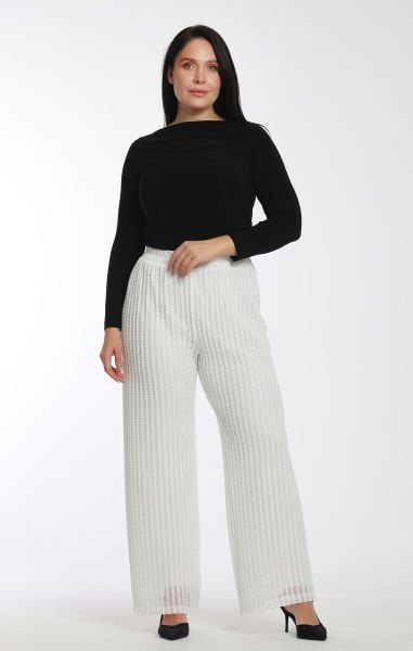 Beli Lastikli Lycralı Büyük Beden Dantel Pantolon 1971