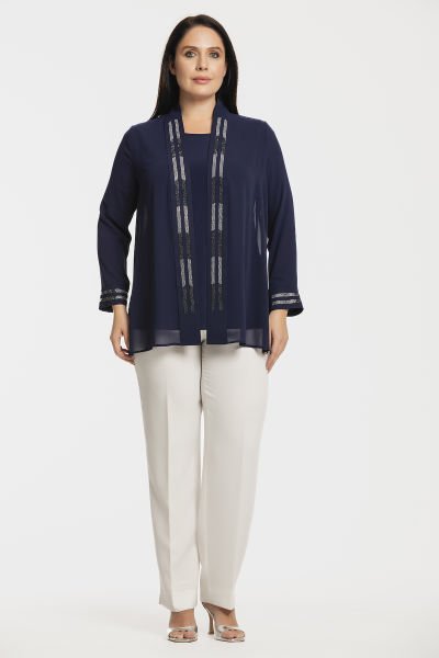 Katlama Yakalı Büyük Beden Kadın Takım 9000