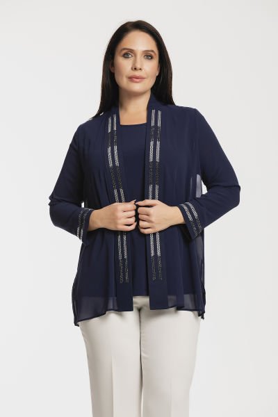 Katlama Yakalı Büyük Beden Kadın Takım 9000