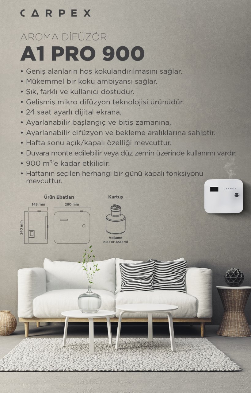 CARPEX A1 PRO 900 AROMA DİFÜZÖR