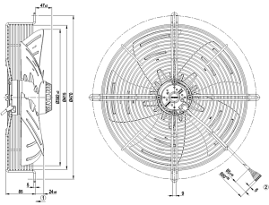 Ebm Papst S4D400-AP12-03 230/400 V 0.44A 135 W IP44 soğutma fanı