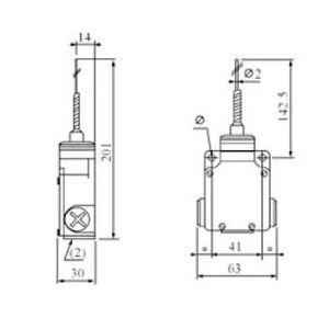 XCKM106 Telli Çok Yöne Hareketli Limit Switch