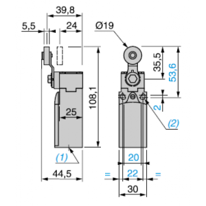 XCKN2118P20 Nihayet Şalteri Optimum Plastik