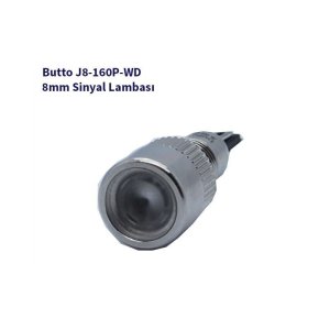 8mm Çıkık Kafalı Sinyal Lambası Beyaz J8-160P-WD