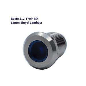 12mm Yassı Kafalı Sinyal Lambası Mavi J12-170P-BD