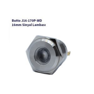 16mm Yassı Kafalı Sinyal Lambası Beyaz J16-170P-WD 5'li Paket