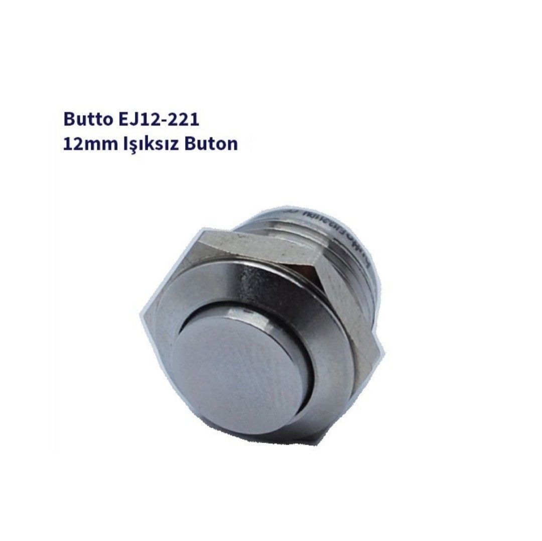 12 mm Işıksız Çıkık Kafa IP67 Yaylı Buton Buton EJ12-221A
