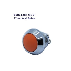 12 mm Işıksız Bombeli Kafa Sarı IP67 Yaylı Buton EJ12-231AY