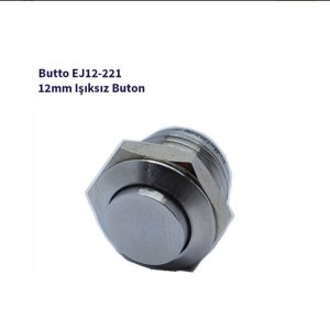 12 mm Işıksız Çıkık Kafa IP67 Yaylı Buton J12-321
