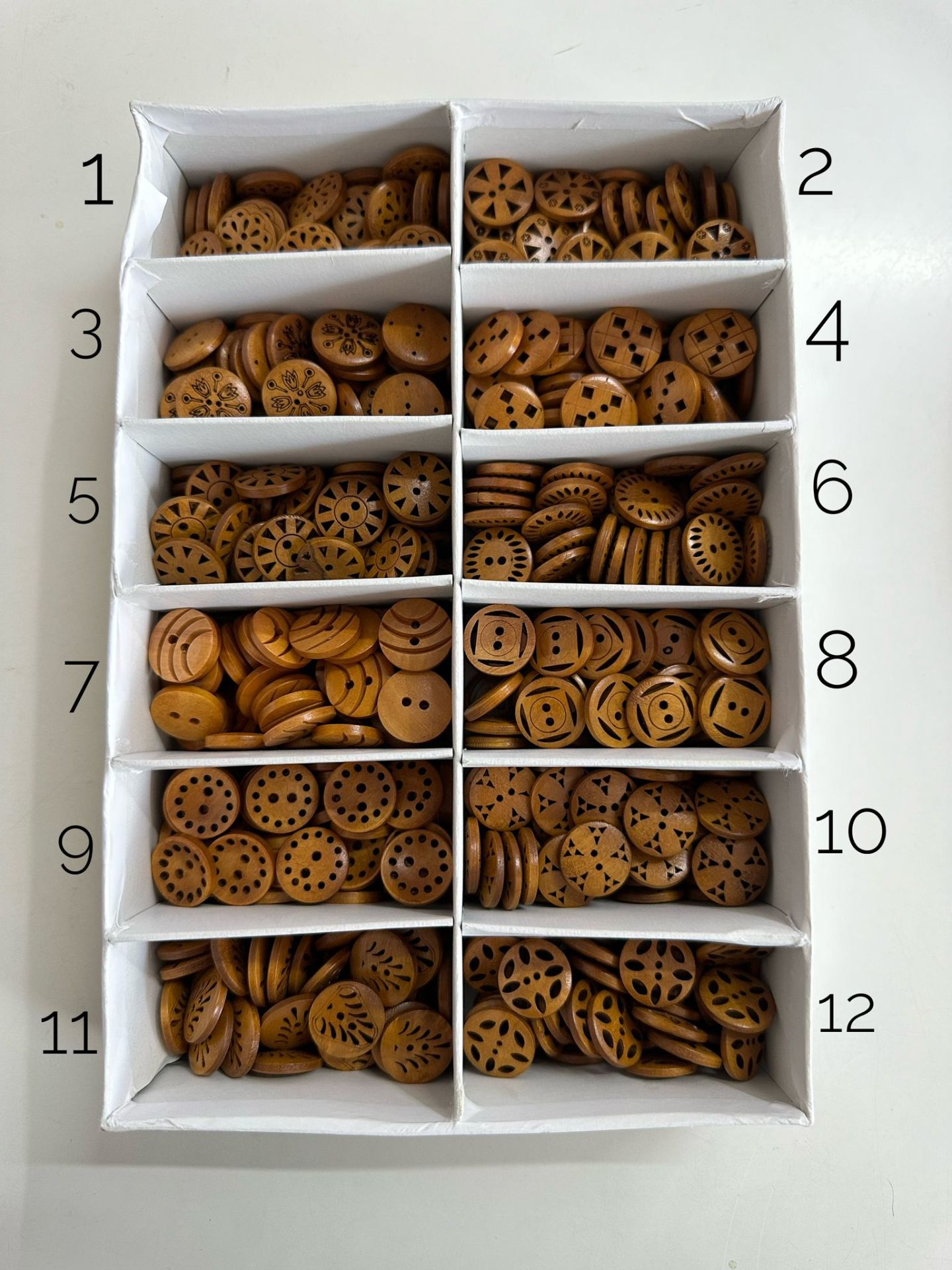 Otantik Desen  Ahşap Düğmeler (1.70 cm)