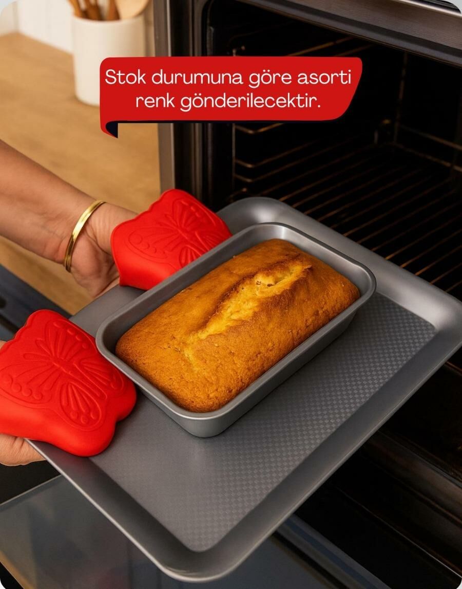Okyanus Home Silikon Kelebek Isı Yalıtımlı Fırın Eldiveni