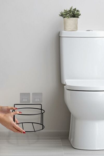 Okyanus Home Siyah Eko Magic Askılı Yuvarlak Linea Çöp Kovası