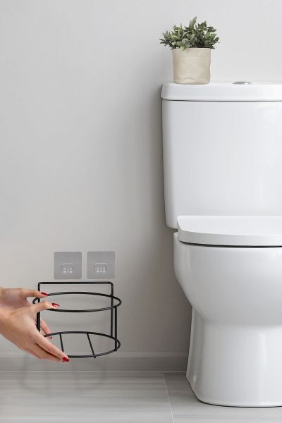 Okyanus Home Siyah Eko Magic Askılı Yuvarlak Linea Çöp Kovası