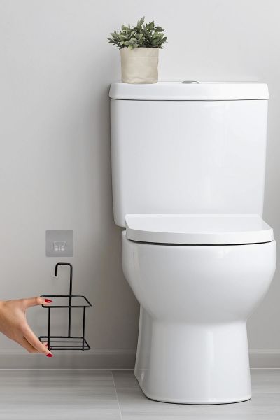 Okyanus Home Siyah Eko Magic Askılı Kare Mina Wc Fırçalık