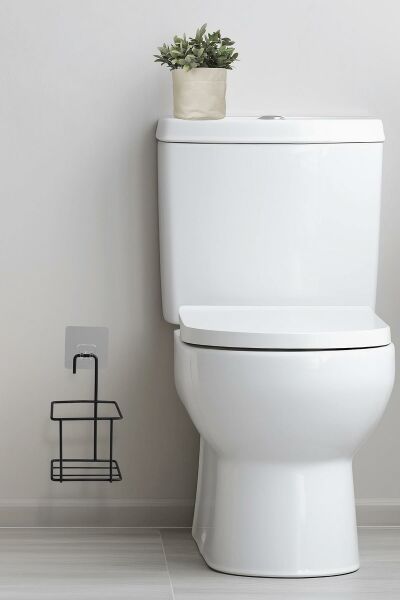 Okyanus Home Siyah Eko Magic Askılı Kare Mina Wc Fırçalık