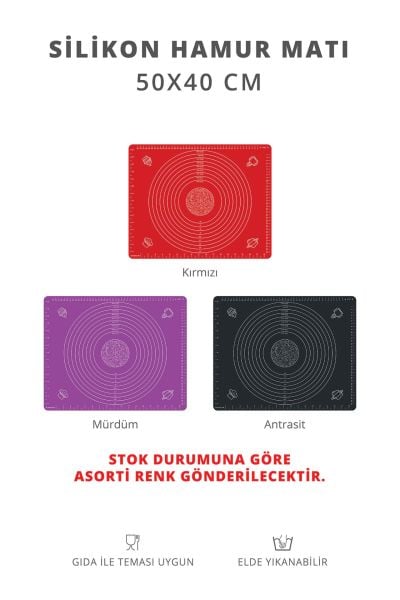 Okyanus Home Silikon Hamur Matı 40x50 cm