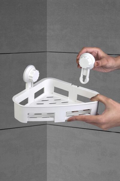 Okyanus Home Grande Üçgen Köşelik 2 Fonksiyonlu - İster yapıştır, ister vidala