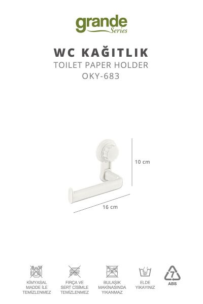 Okyanus Home Grande WC Kağıtlık 2 Fonksiyonlu - ister yapıştır, ister vidala