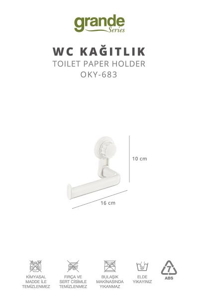 Okyanus Home Grande WC Kağıtlık 2 Fonksiyonlu - ister yapıştır, ister vidala