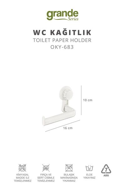 Okyanus Home Grande WC Kağıtlık 2 Fonksiyonlu - ister yapıştır, ister vidala
