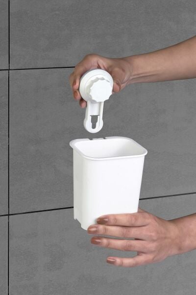 Okyanus Home Grande Diş Fırçalık ve Macunluk 2 Fonksiyonlu - ister yapıştır, ister vidala