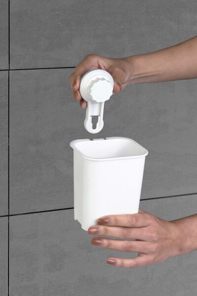 Okyanus Home Grande Diş Fırçalık ve Macunluk 2 Fonksiyonlu - ister yapıştır, ister vidala