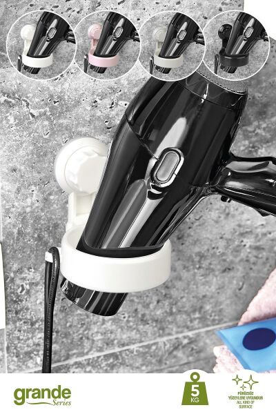 Okyanus Home Grande Saç Kurutmalık Aparatı 2 Fonksiyonlu - İster yapıştır, ister vidala