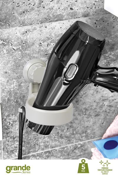 Okyanus Home Grande Saç Kurutmalık Aparatı 2 Fonksiyonlu - İster yapıştır, ister vidala