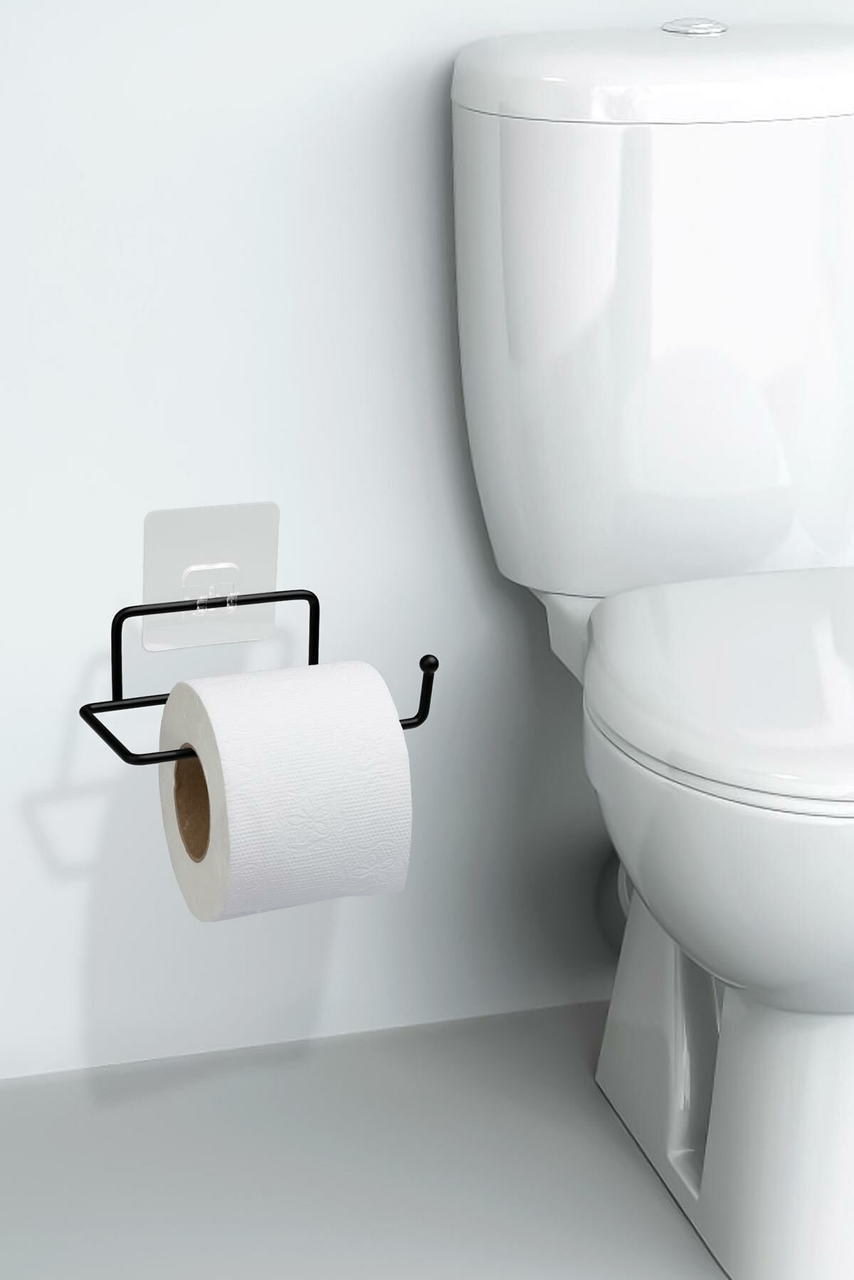 Okyanus Home Siyah Yapışkanlı Eko Magic Fix Sihirli Yapışkan WC Kağıtlık