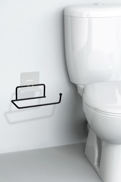 Okyanus Home Siyah Yapışkanlı Eko Magic Fix Sihirli Yapışkan WC Kağıtlık