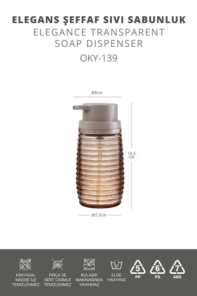 Okyanus Home Vizon Elegans Şeffaf Sıvı Sabunluk