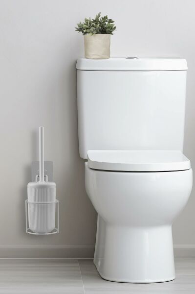 Okyanus Home Beyaz Eko Magic Askılı Yuvarlak Linea Wc Fırçalık